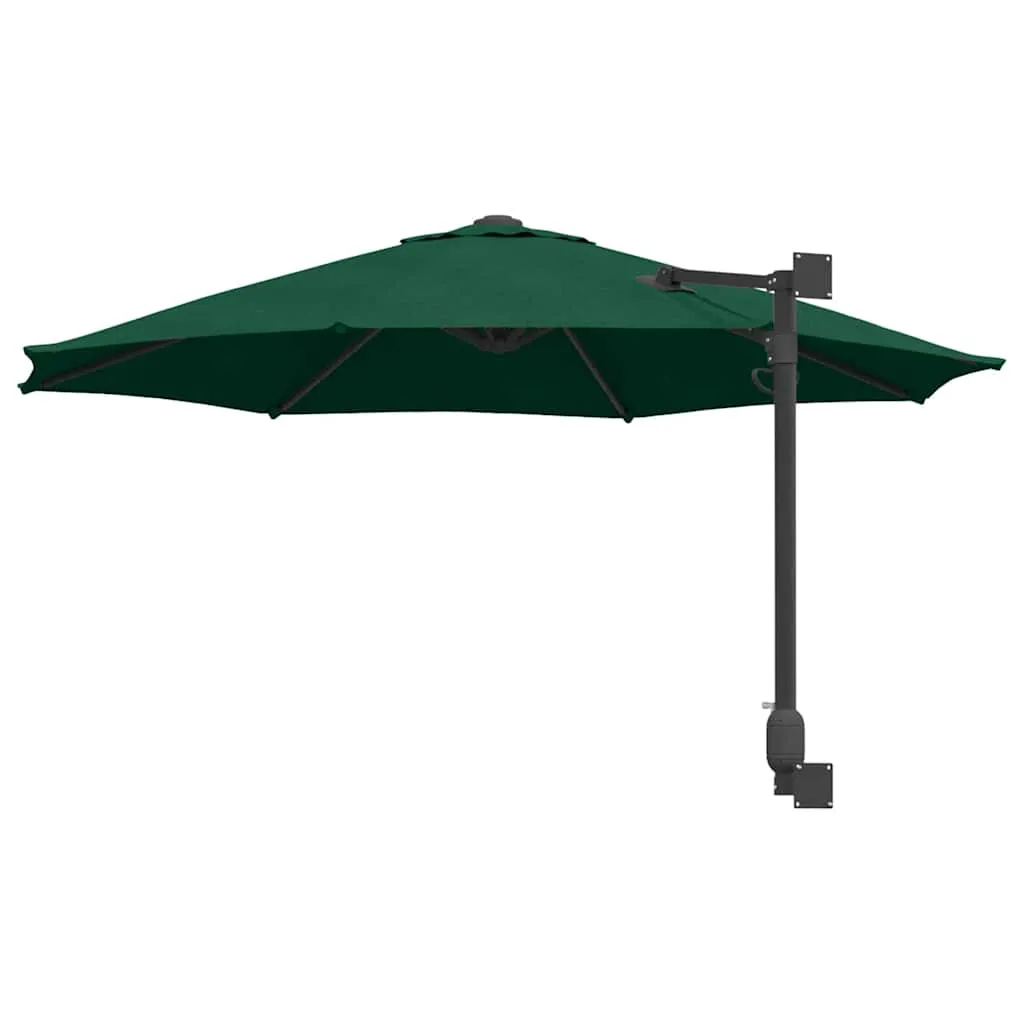 Garten-Sonnenschirm Grün 248 x 248 x 148 cm Polyester und Stahl