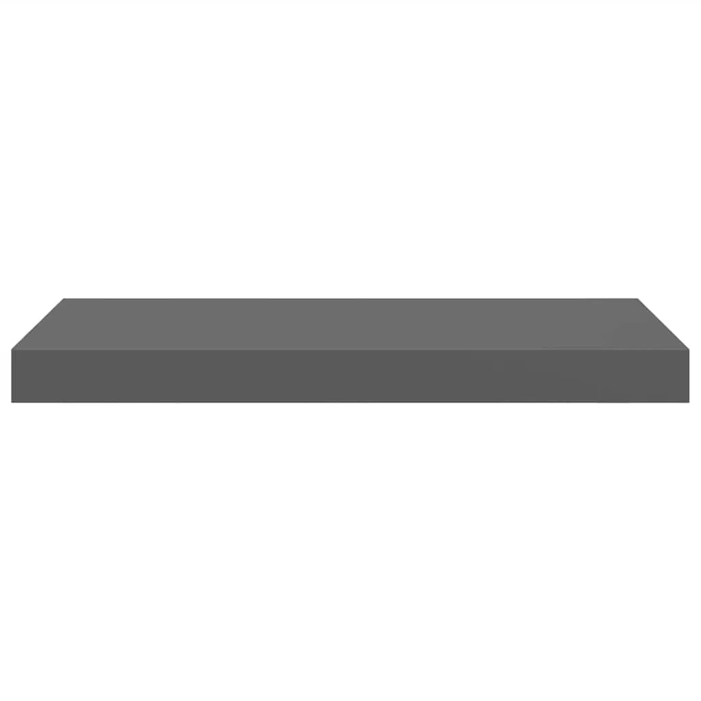 2er Set Schweberegal 50x23x3,8 cm Hochglanz-Grau