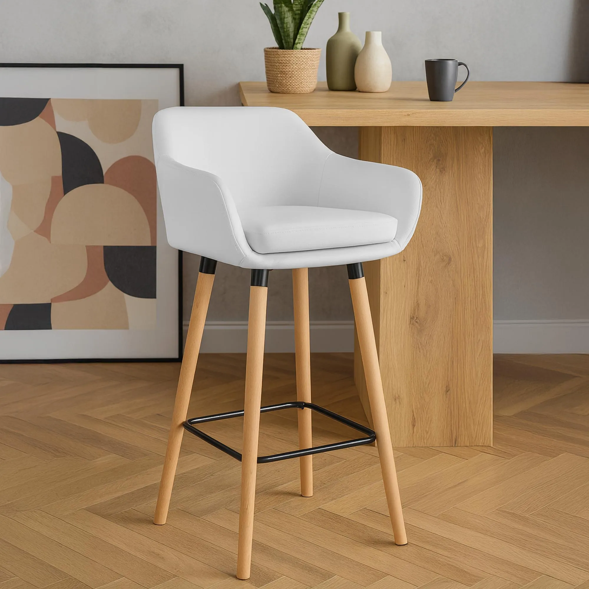Barhocker Grant Set 2-teilig 99x55x46 cm weiß