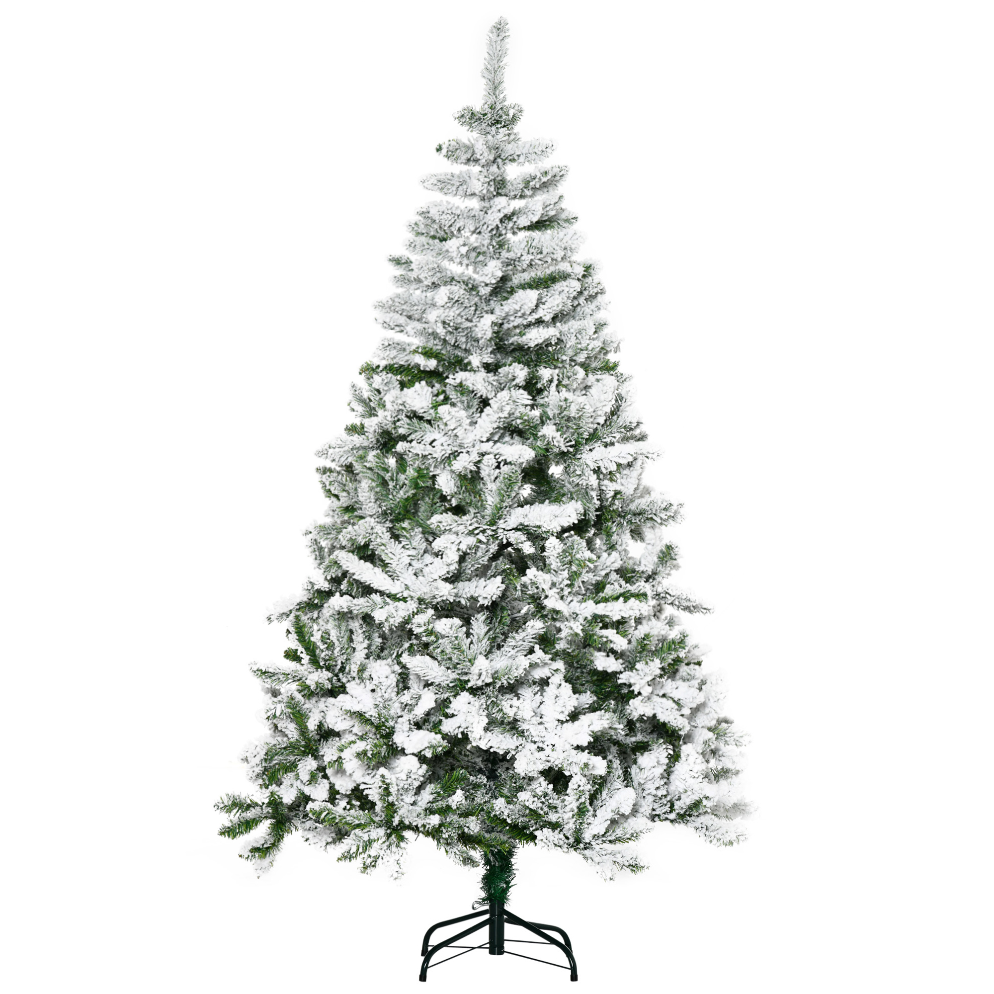 Künstlicher Weihnachtsbaum mit Schnee-Effekt, 180 cm, Grün/Weiß