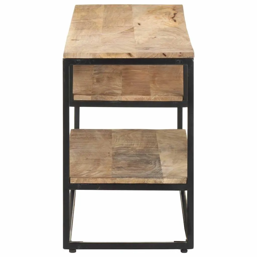 TV-Schrank 130x30x45 cm Raues Mangoholz