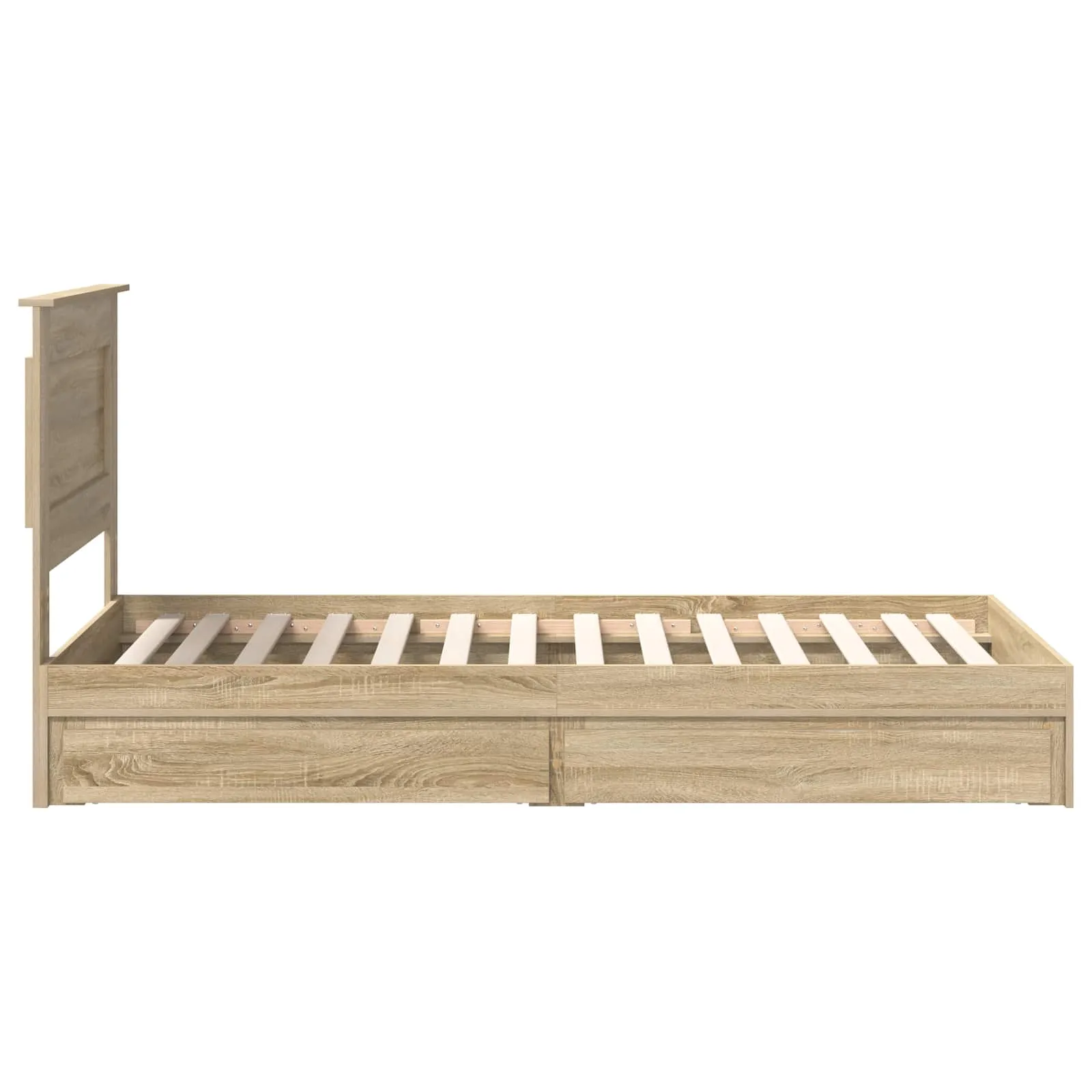 Aufbewahrungsbett 75 x 190 cm Sonoma-Eiche