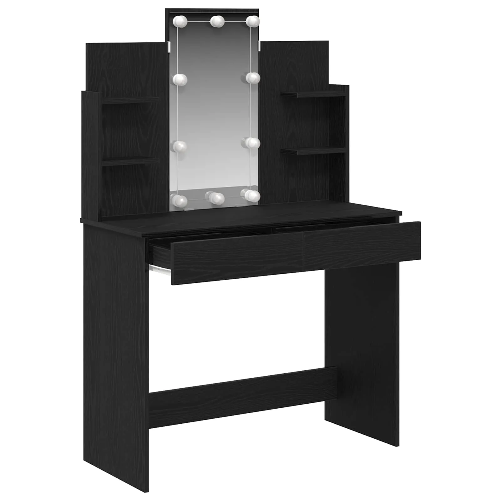 Moderner Schminktisch 96 x 39 x 142 cm in Schwarz Eichen-Optik