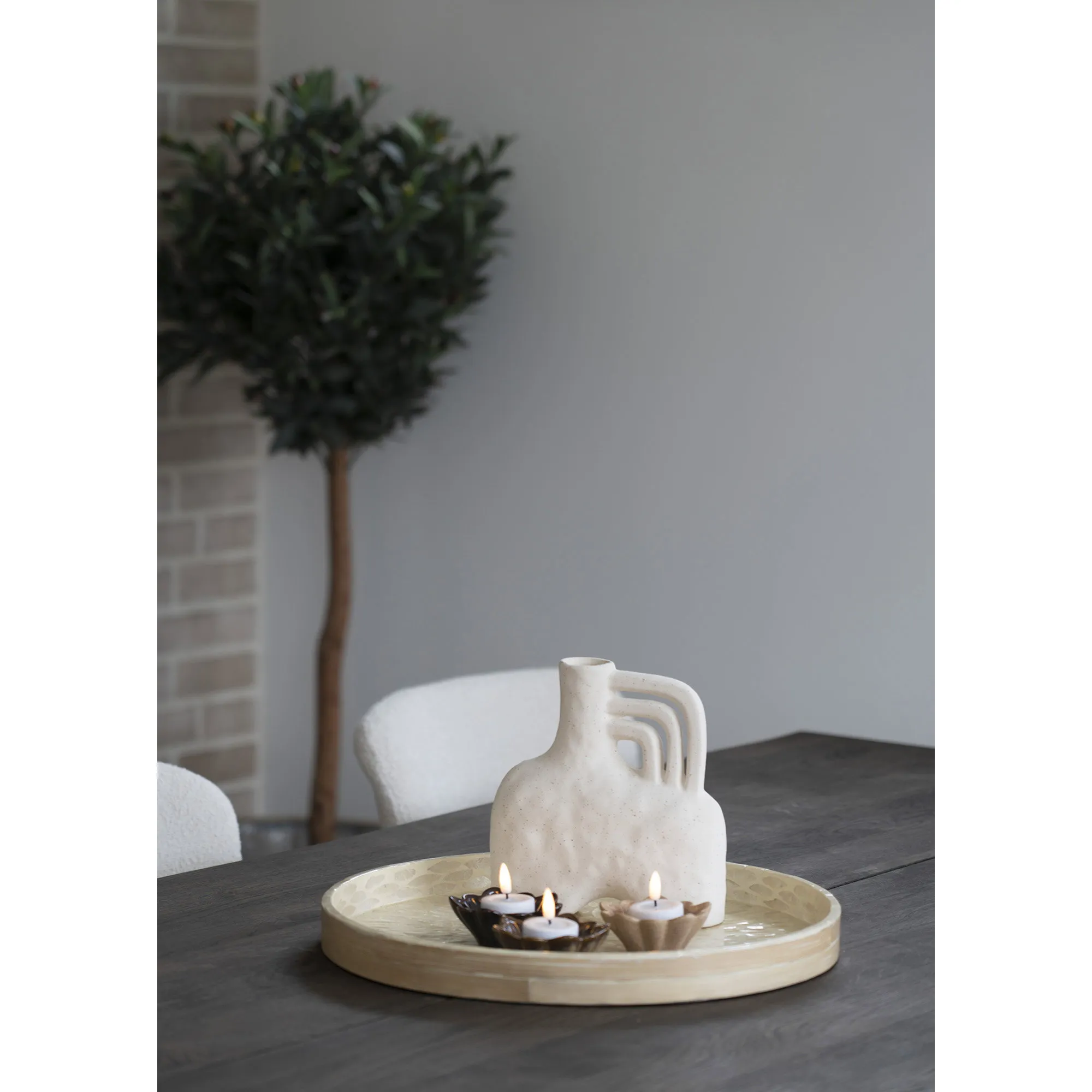 tinkaro Vase Keramik Beige