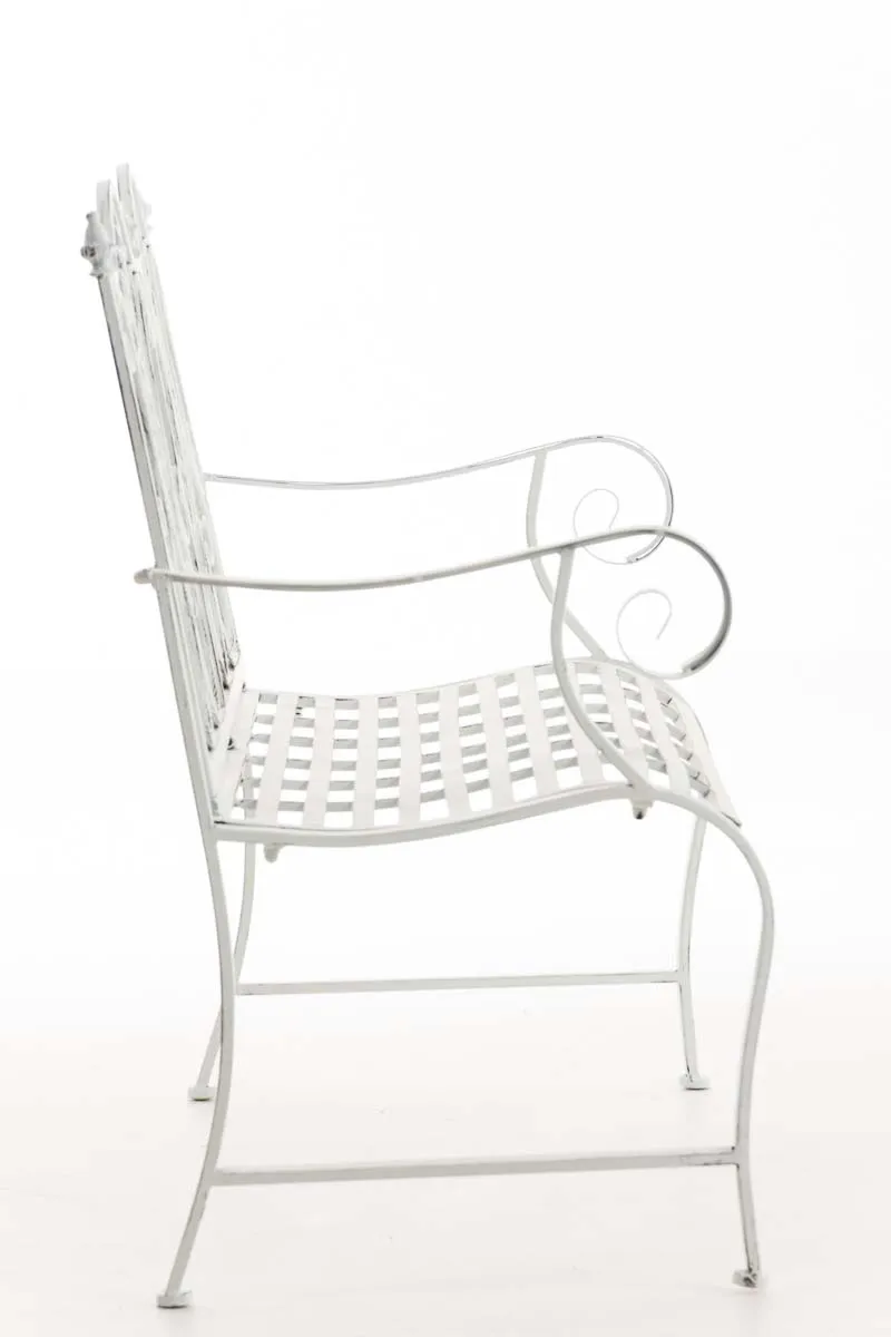 Gartenbank Punjab 116x53x94 cm antik weiß