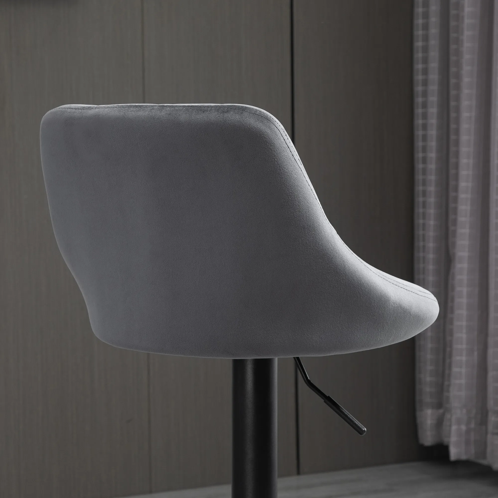 Barhocker Dunkelgrau 46B x 48T x 60-81H cm mit Höhenverstellung