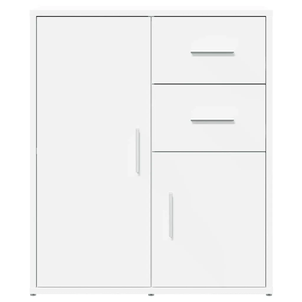 Robustes weißes Sideboard 60 x 31 x 70 cm aus Holzwerkstoff