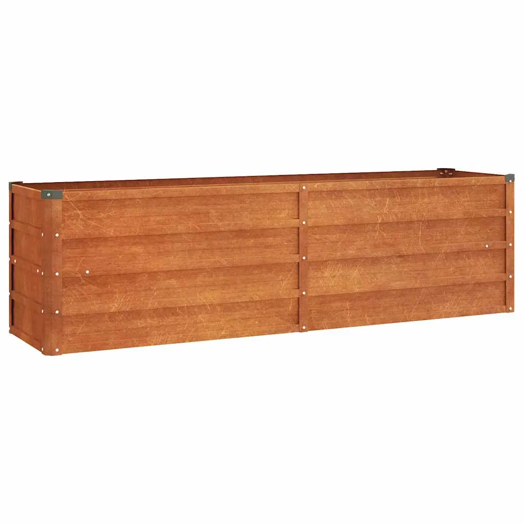Hochbeet aus Cortenstahl 160 x 40 x 45 cm Rostig