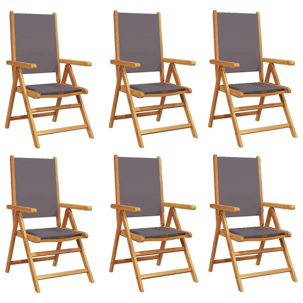 Verstellbarer Gartenstuhl 57 x 70 x 81-109 cm in Anthrazit