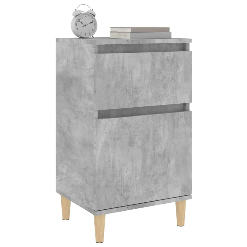 Nachttisch Betongrau 40 x 35 x 70 cm aus Holzwerkstoff