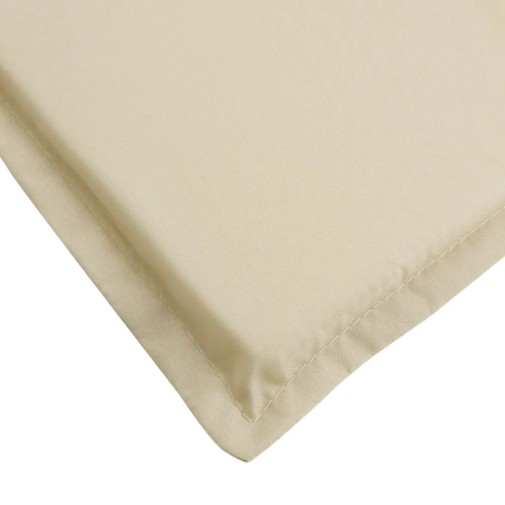Beige Liegenauflage aus Oxford-Gewebe 200 x 50 x 3 cm
