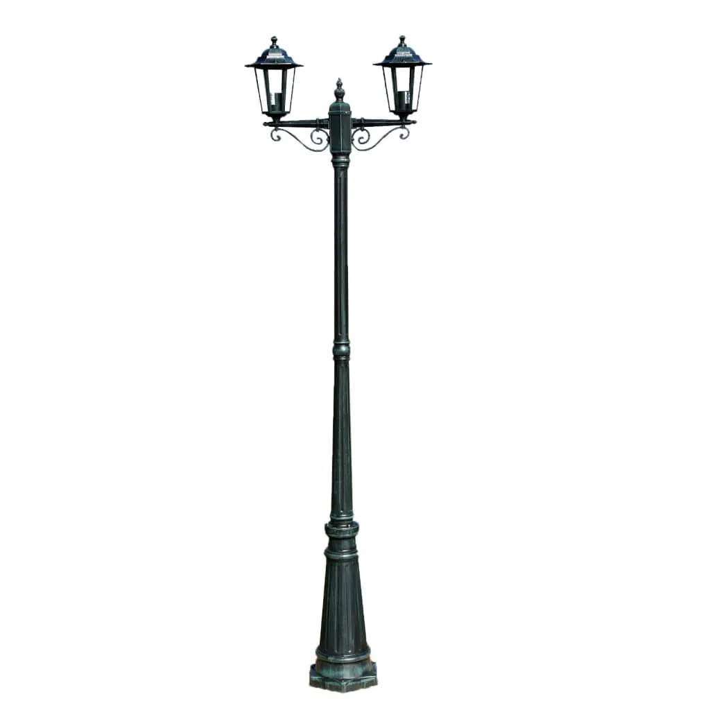 Garten-Mastleuchte 215 cm Dunkelgrün / Schwarz