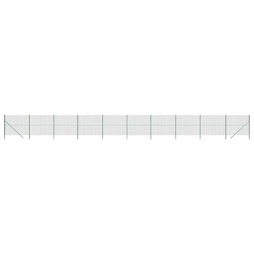 Grüner Maschendrahtzaun 2 x 25 m mit PVC-beschichtetem verzinktem Stahl