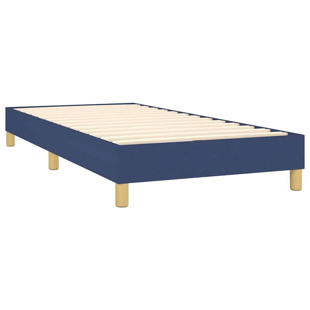 Boxspringbett mit Taschenfederkernmatratze, 203x80 cm, Blau