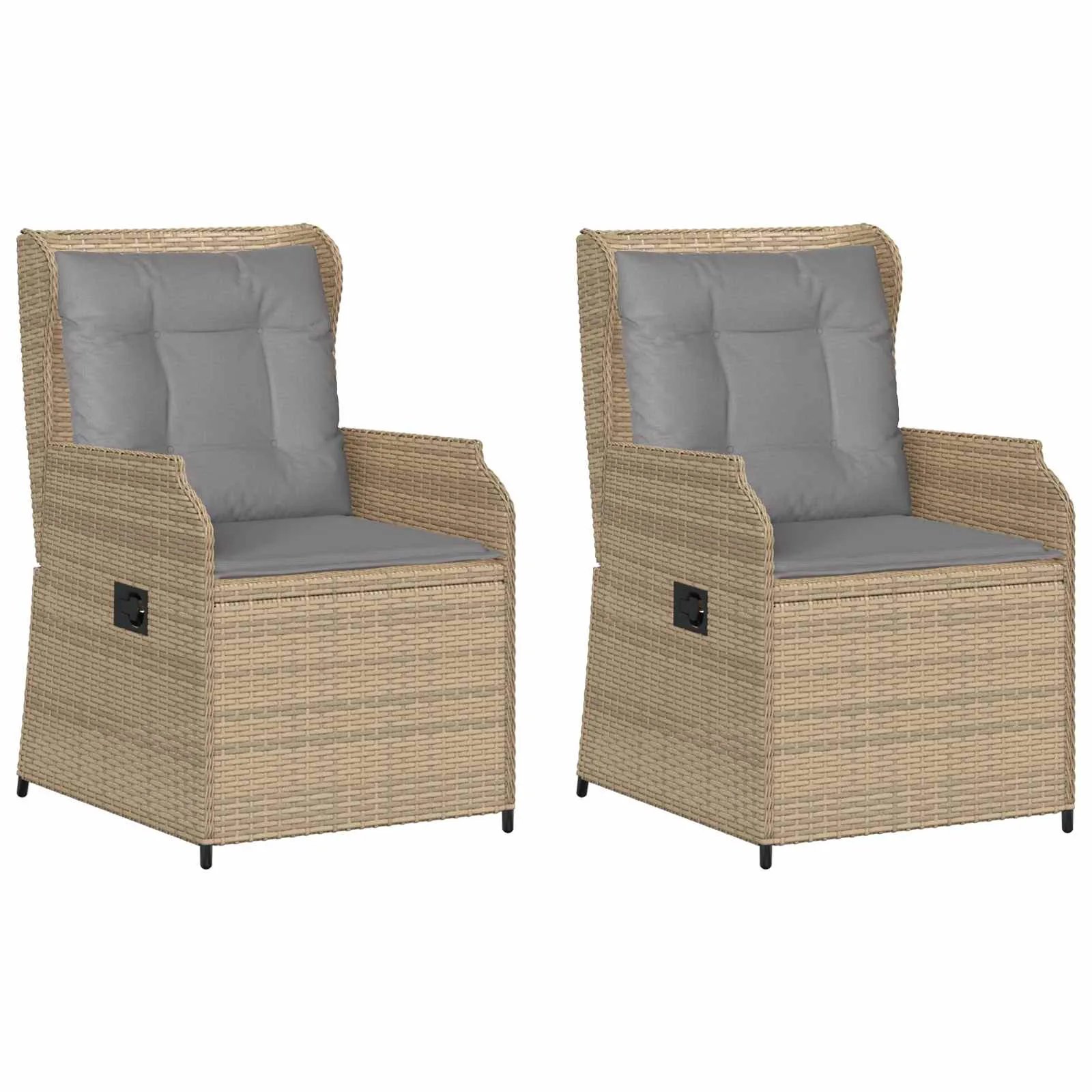 Verstellbare Gartenbank Beige 55 x 67 x 95 cm