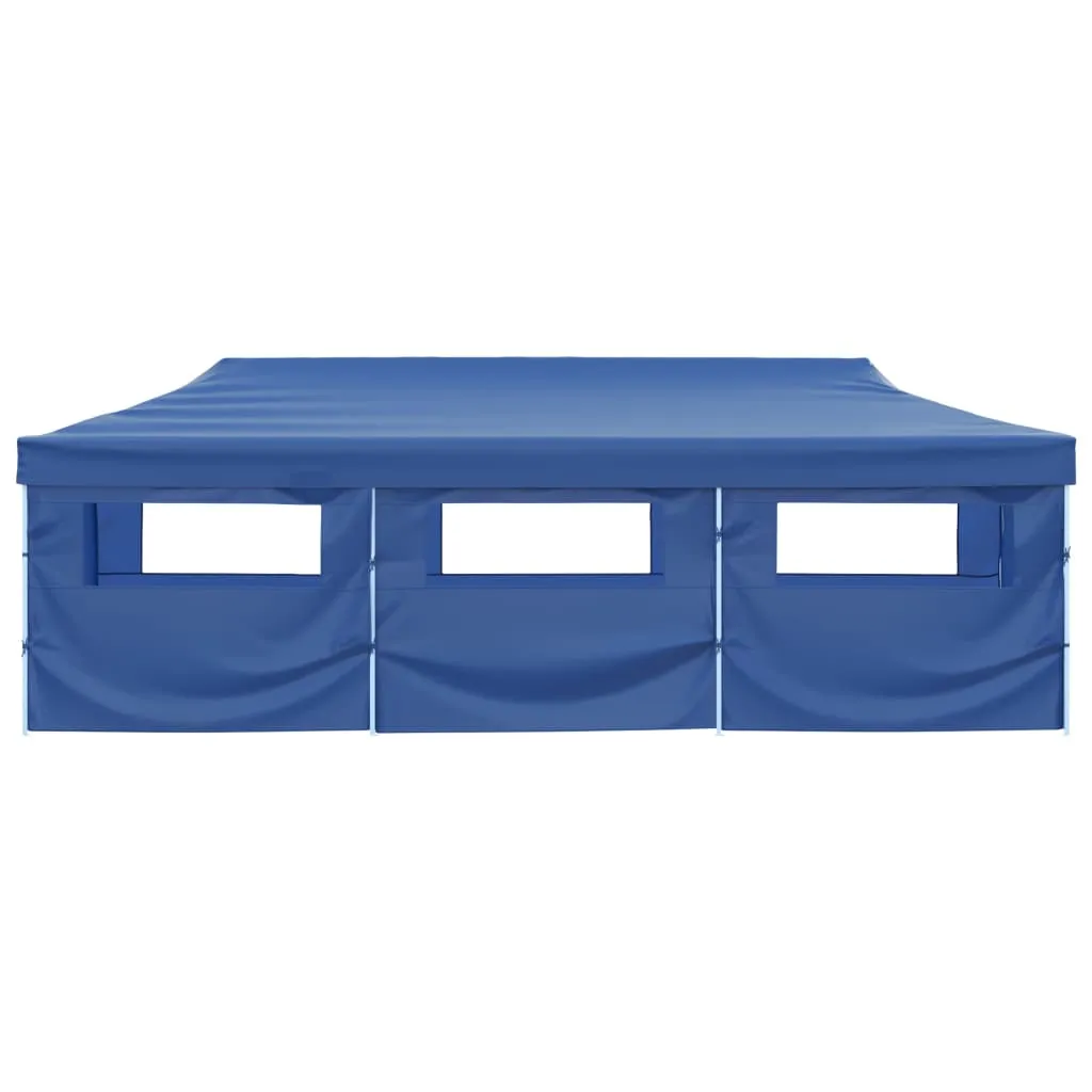 Faltbares Partyzelt 870x291x315 cm Blau mit UV- und Wasserbeständigem Dach