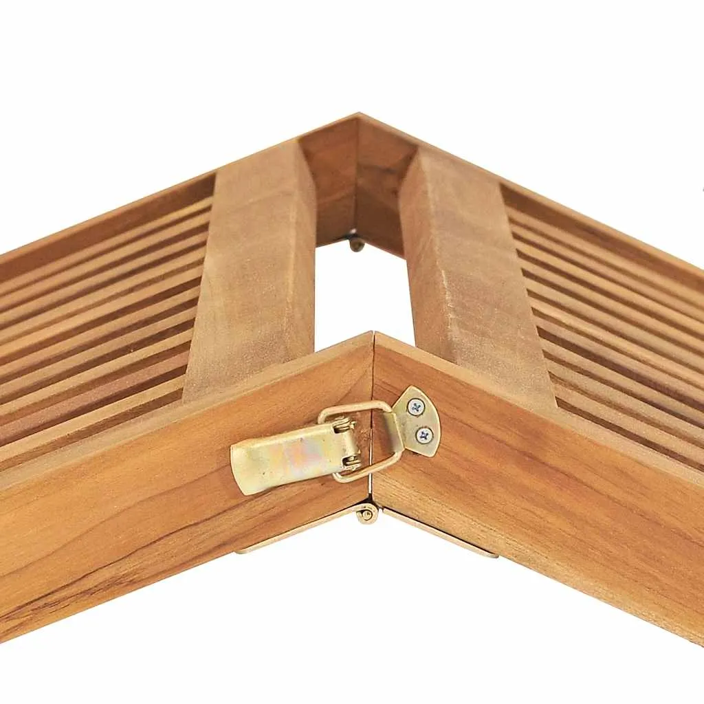 Komfortable Sonnenliege aus Naturholz 60 x 160 x 57 cm, naturfarben