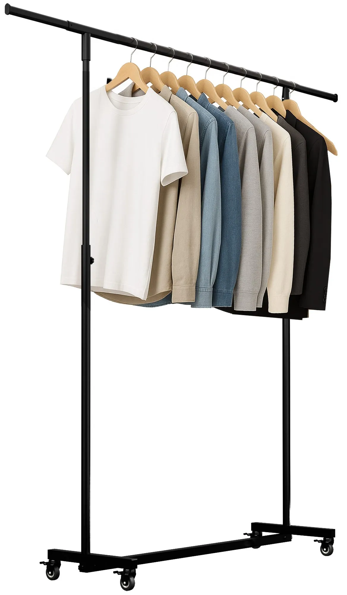 Kleiderständer Soran 120x50x190 cm schwarz