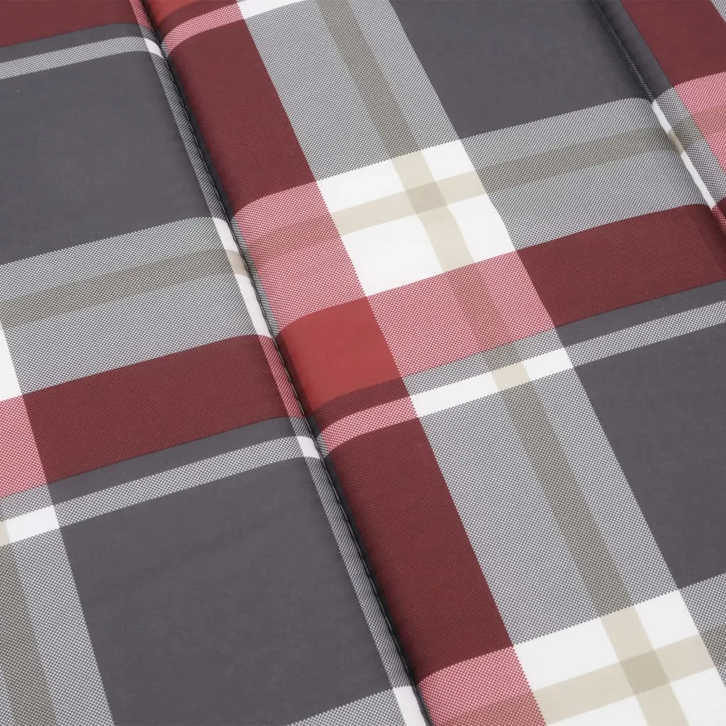 Liegenauflage Oxford-Gewebe 200x60x3 cm Rot kariert