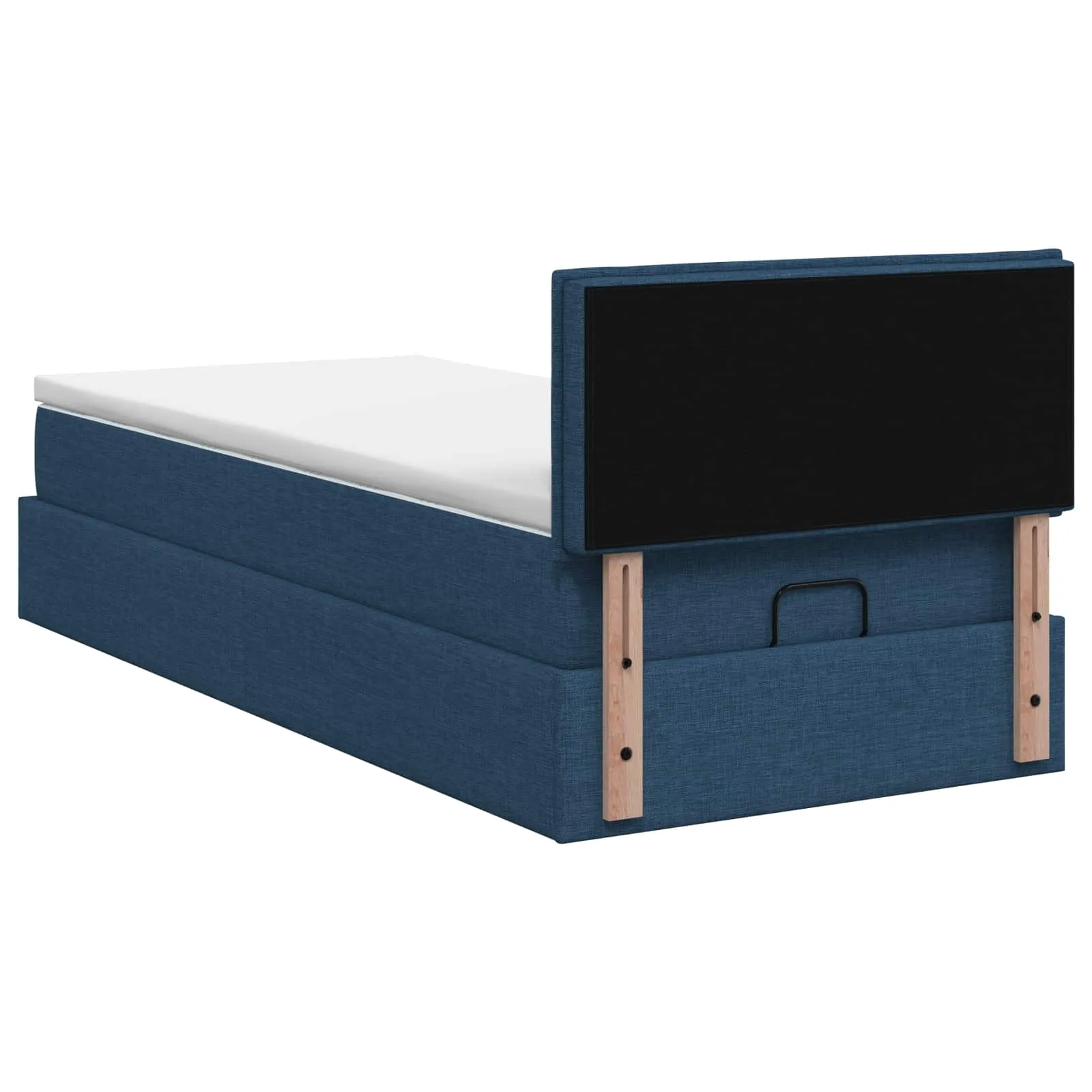 Ottomanbett mit Matratze 90x200 cm Blau