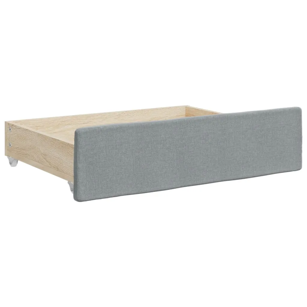 Ausziehbares 2-in-1-Tagesbett Sofa Hellgrau 223x110x66,5 cm