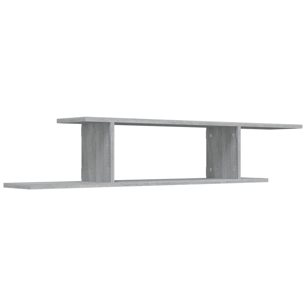 TV-Wandregal Holzwerkstoff 125x18x23 cm Grau Sonoma