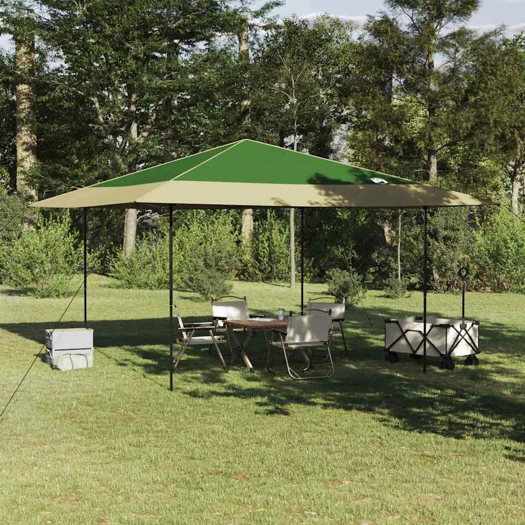 Pop-up Pavillon Grün 395 x 395 x 251 cm mit Stoff