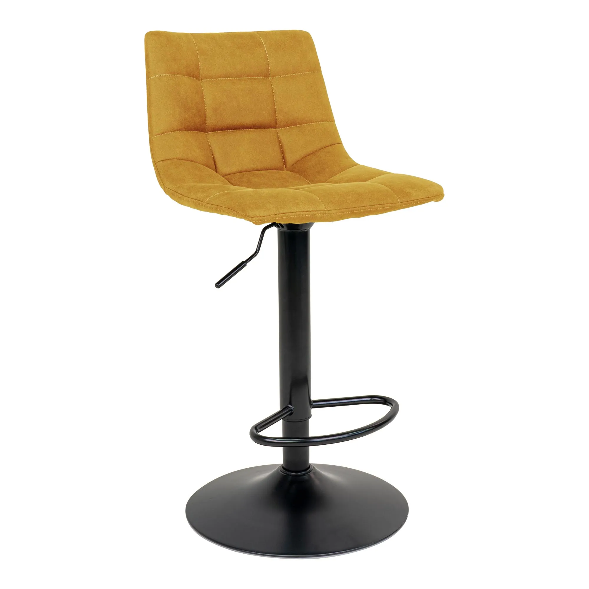 tinkaro Barhocker Middelfart Samt 88-108 x 34 x 61-81,5 cm Senfgelb