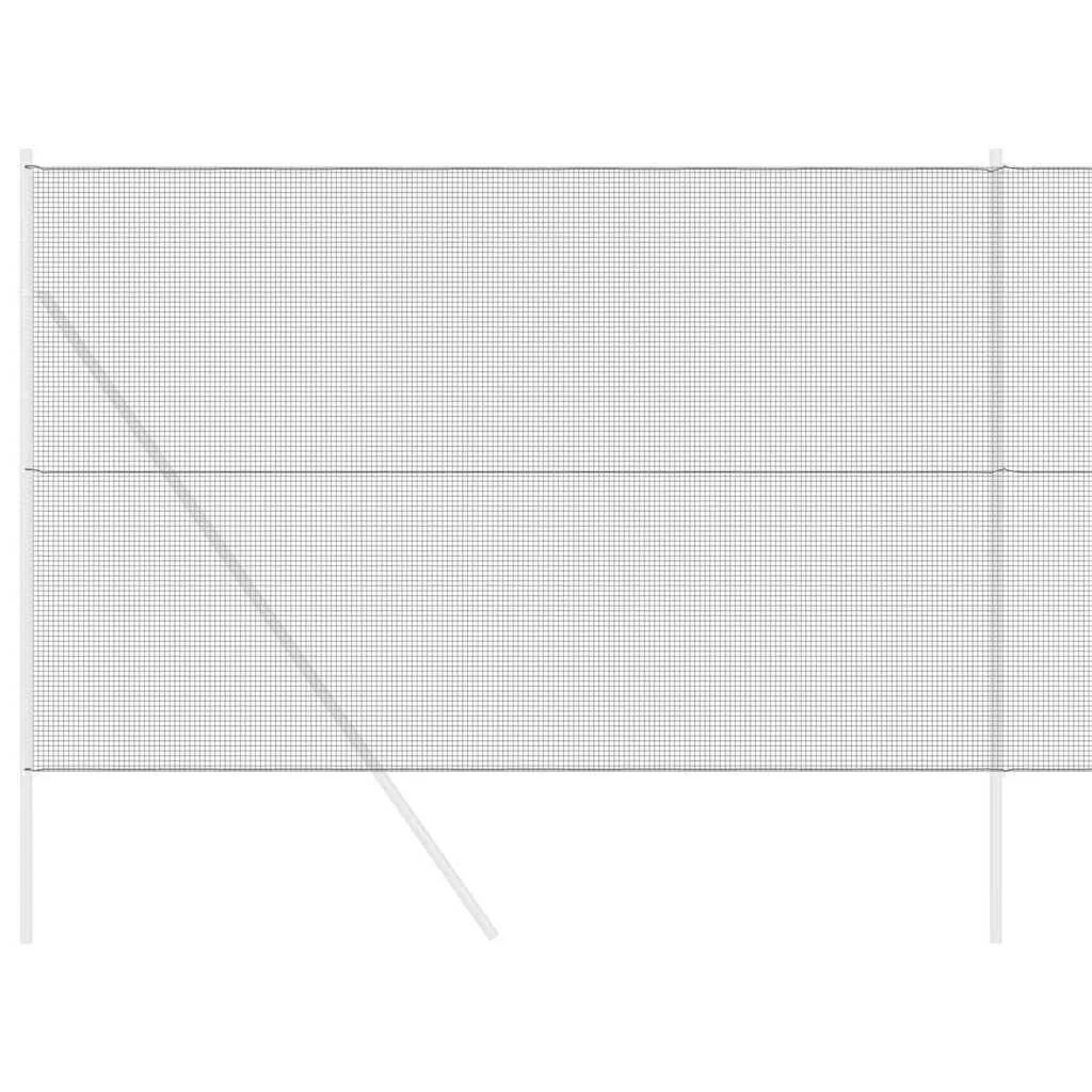 Geschweißter Drahtzaun 5000 x 150 cm Grau für Außenbereich