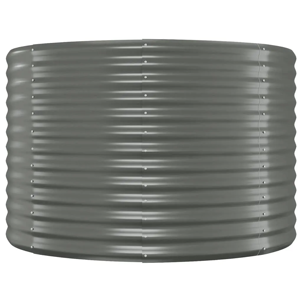 Hochbeet Verzinkter Stahl 100x100x68 cm Grau