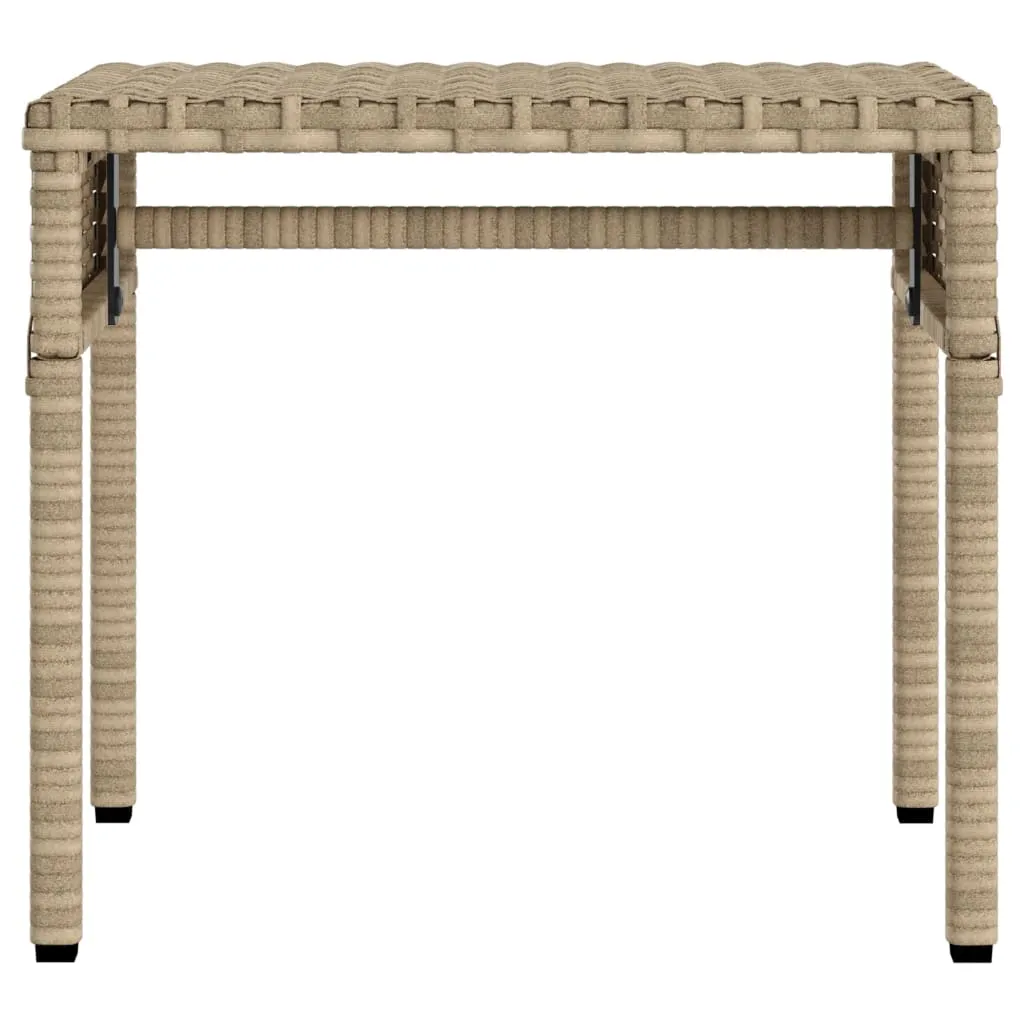 Sonnenliege mit Dach 62x200x130 cm Beige aus PE-Rattan und Stahl