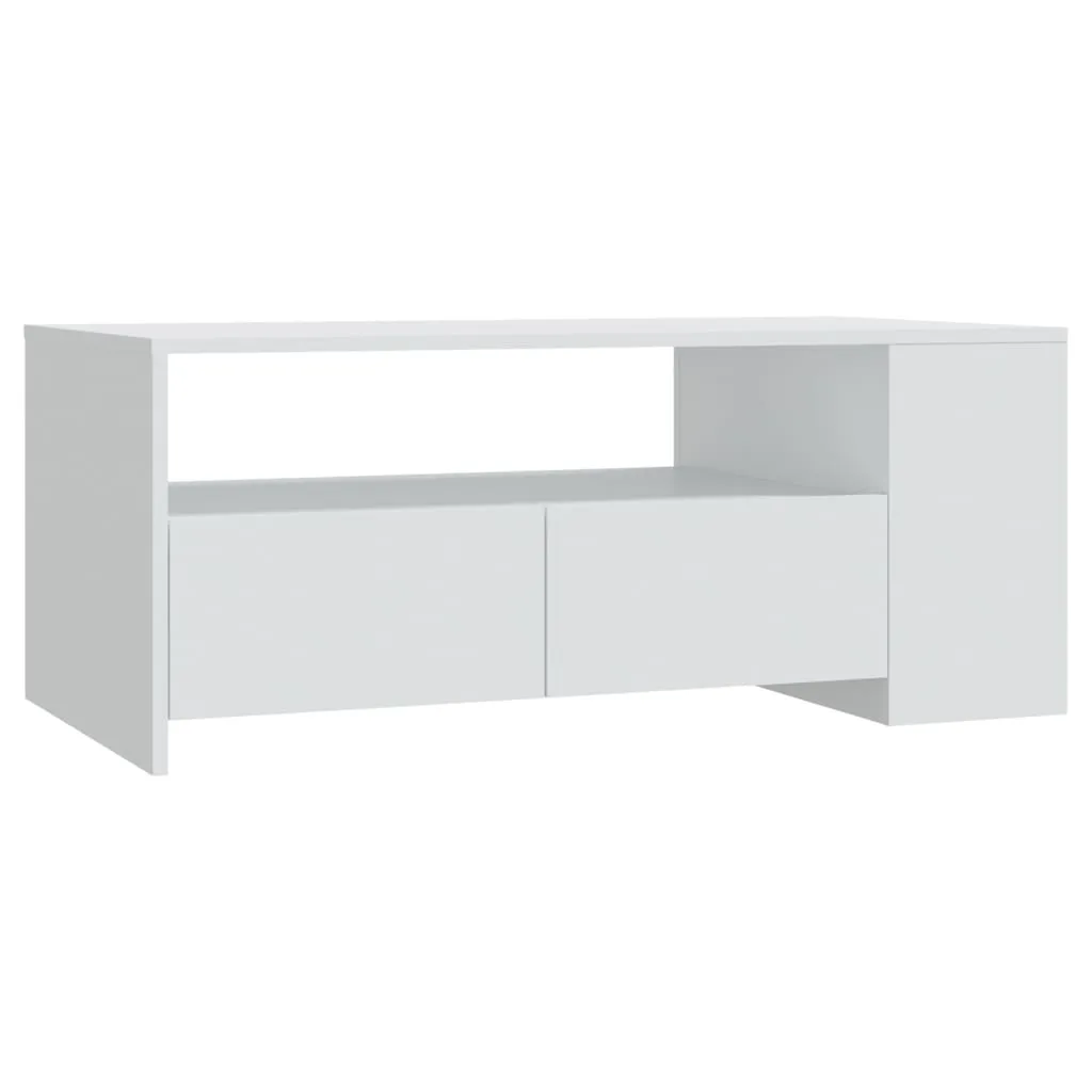 Couchtisch Weiß 102x55x42 cm Holzwerkstoff Couchtisch Weiß 102x55x42 cm Holzwerkstoff
