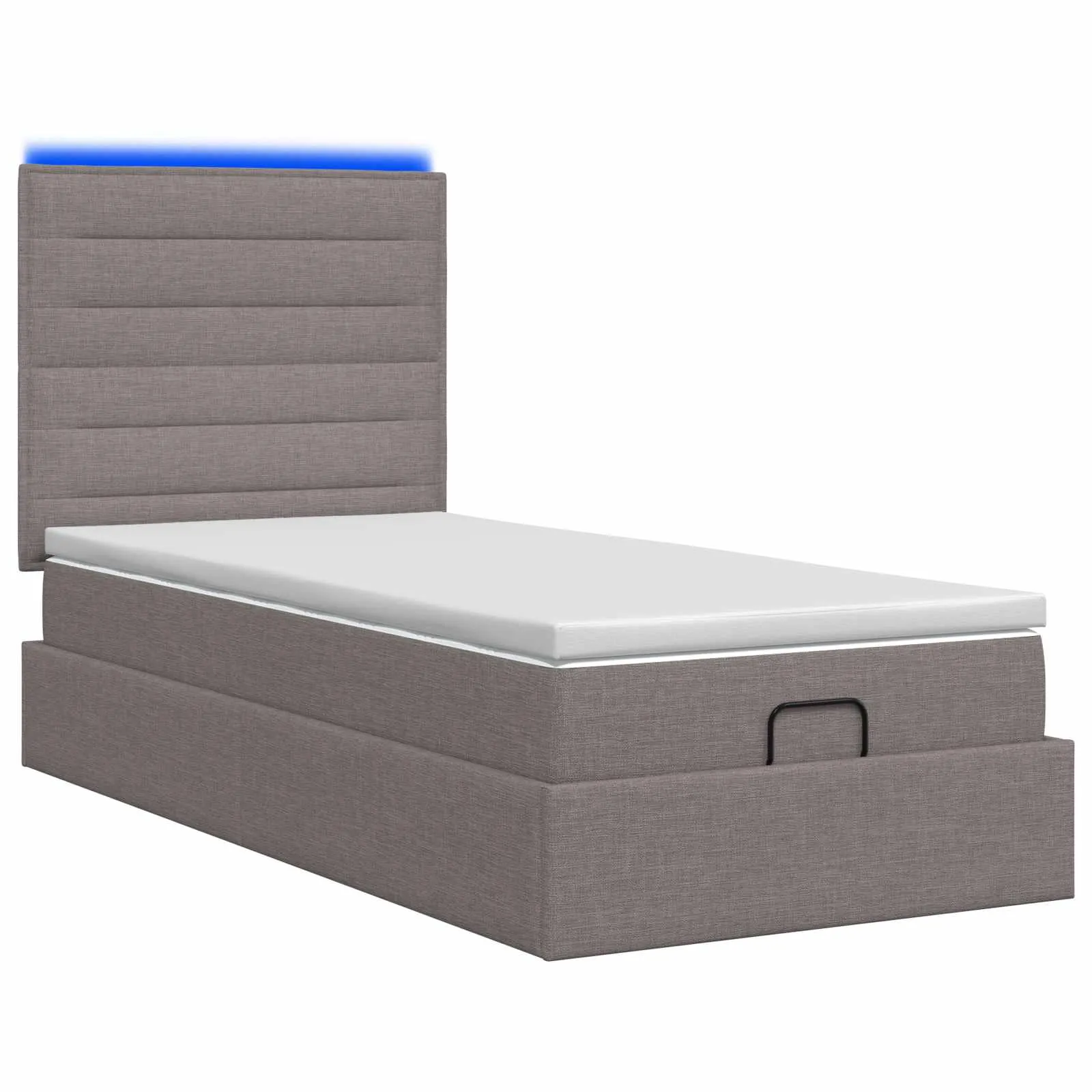 Ottoman-Bett mit Matratze 193 x 90 x 88 cm Taupe