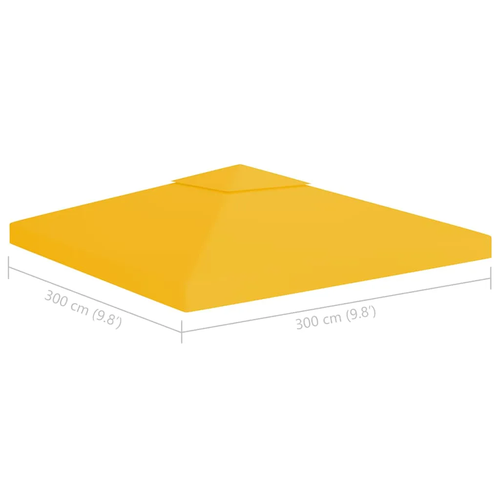Pavillon-Dachplane Gelb 3x3 m mit Kaminabzug und PVC-Beschichtung