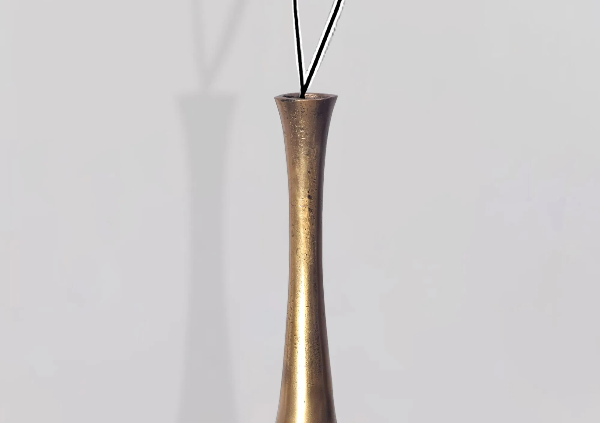 Deko Vase BOTTLE L 100 cm Aluminium Gold Blumenvase Modern Groß