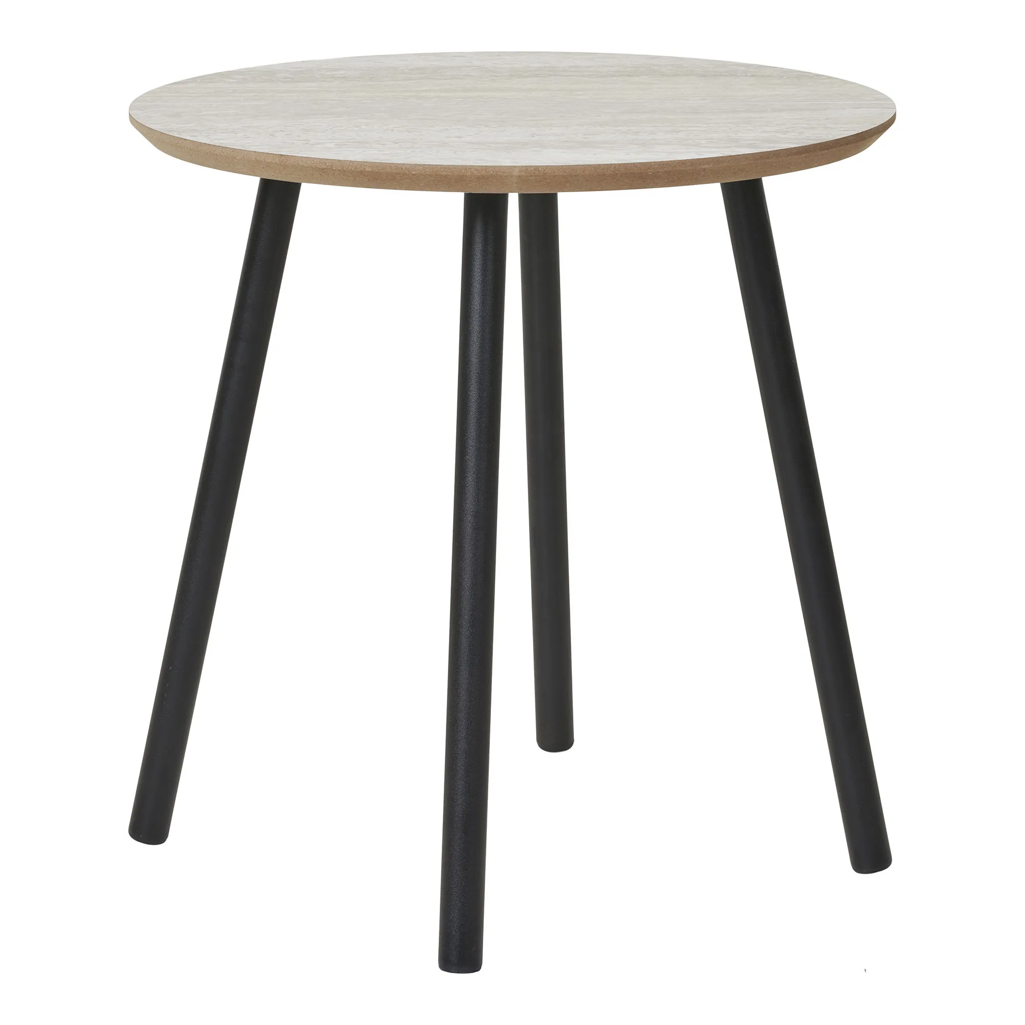 tinkaro Beistelltisch Aalst Stahl, MDF Schwarz / Beige tinkaro Beistelltisch Aalst Stahl, MDF Schwarz / Beige