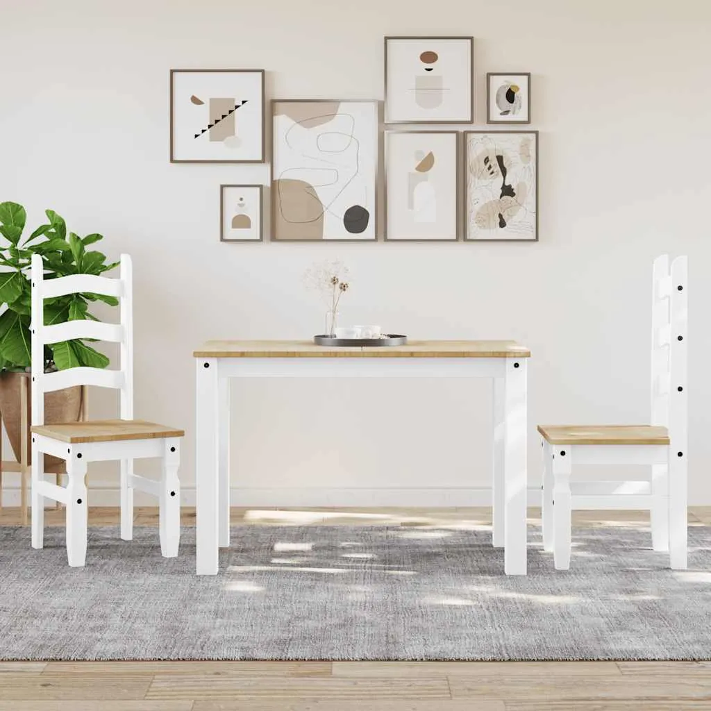 Esstisch Massivholz Weiß 112 x 60 x 75 cm