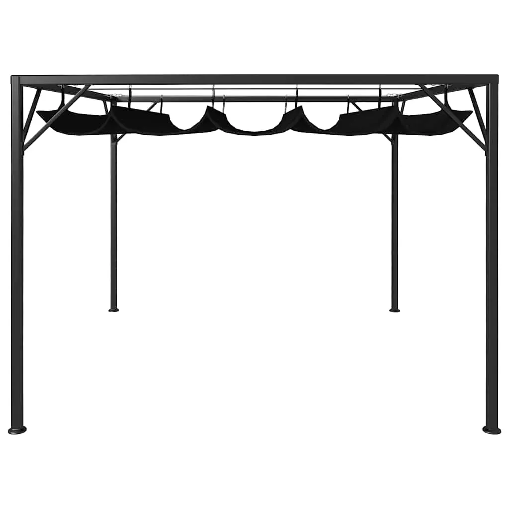 Pavillon mit ausziehbarem Dach 3 x 3 x 2,3 m Anthrazit