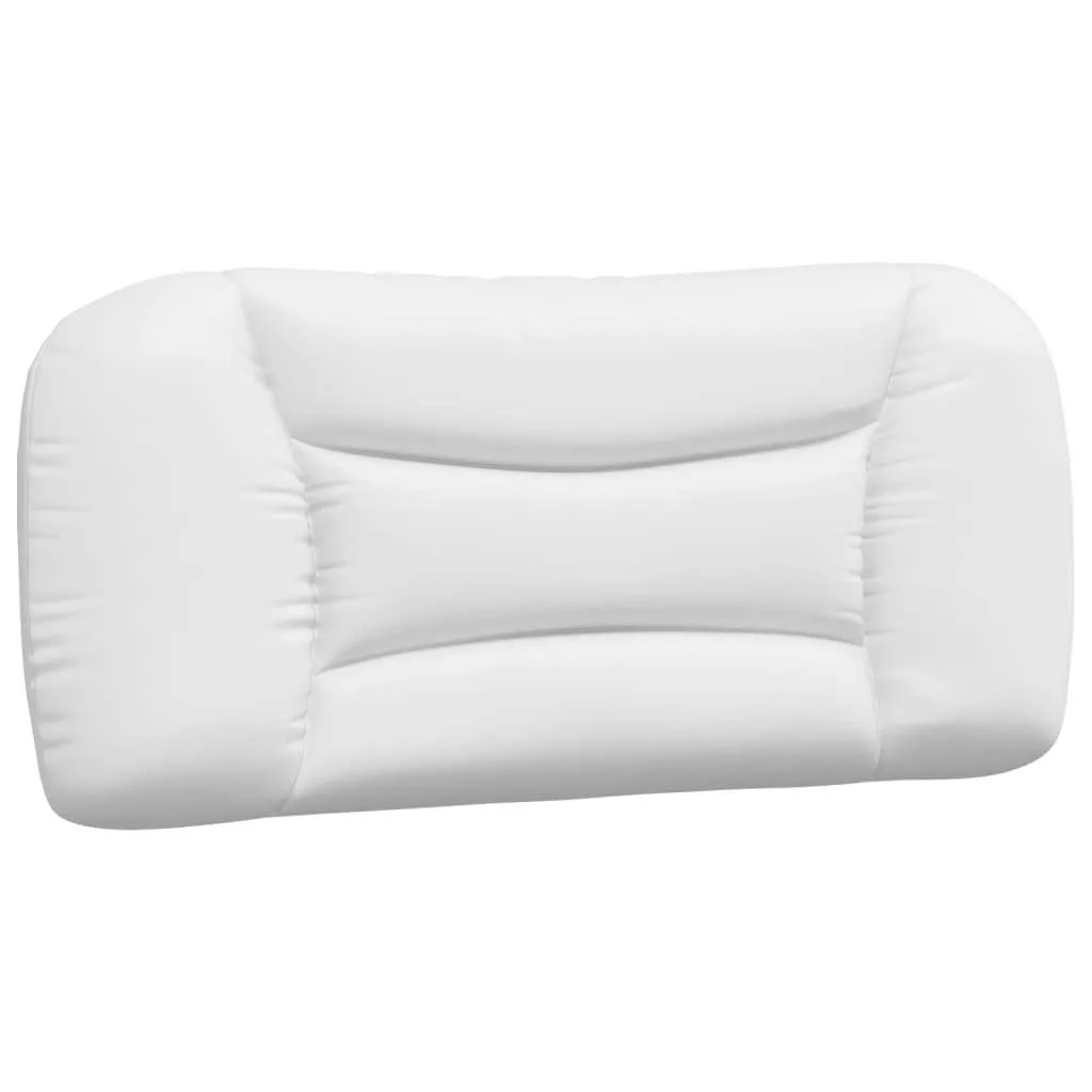 Weißes Kunstlederbett 208x95x74,5 cm mit Schaumstoffmatratze H2/H3