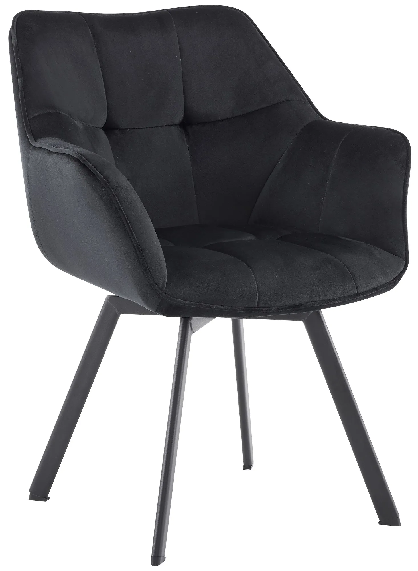 Polsterstuhl Jordi 81x60x59 cm Schwarz