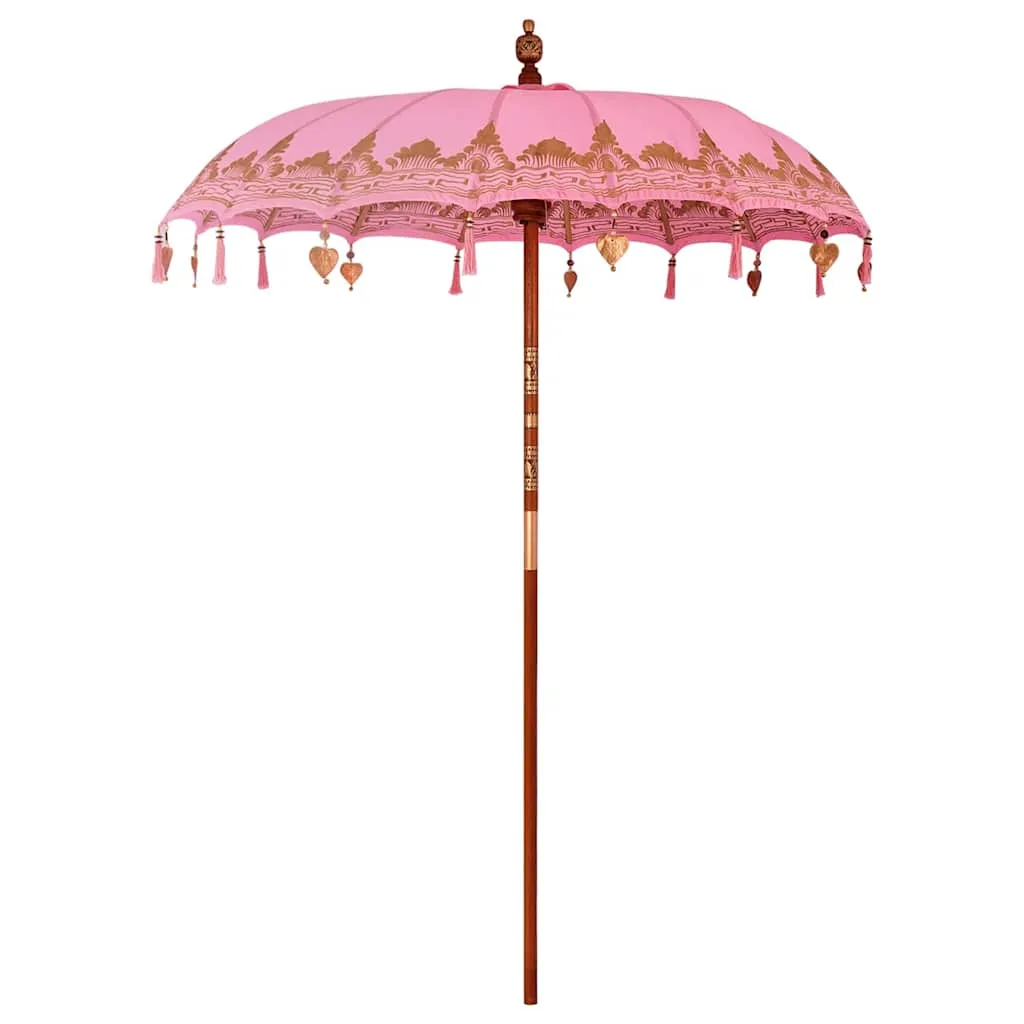 Balinesischer Sonnenschirm Rosa 185 x 185 x 260 cm