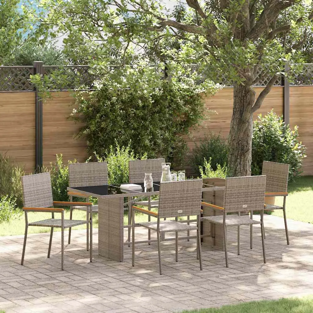 Gartentisch-Set Grau 190 x 80 x 75 cm für den Außenbereich