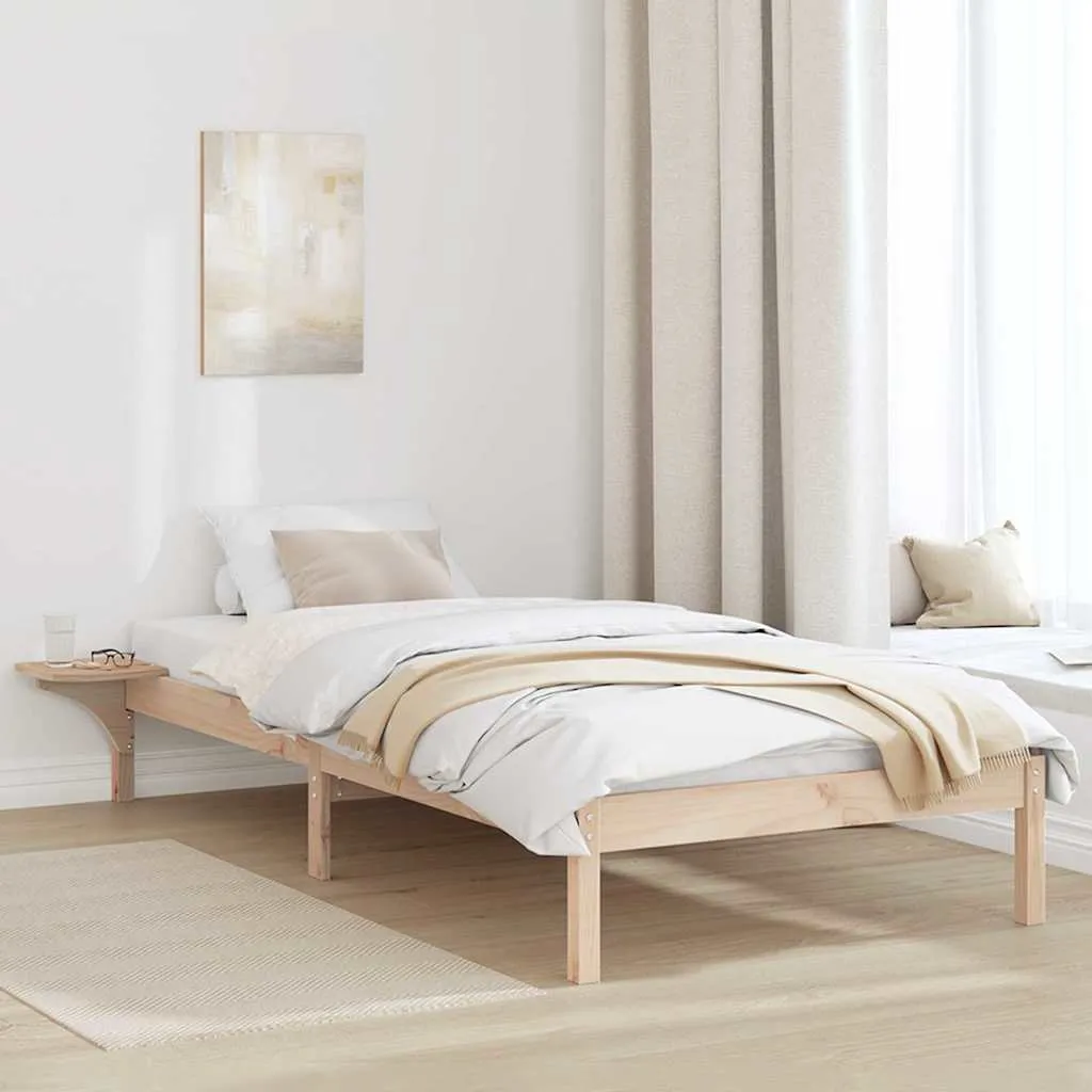 Bettgestell Massivholz 195,5 x 125 x 32 cm Natur