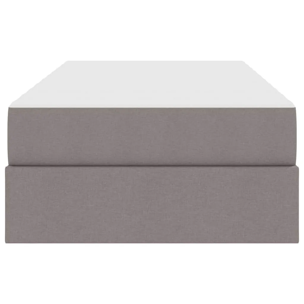 Aufbewahrungsbett mit Matratze 90 x 200 cm Taupe