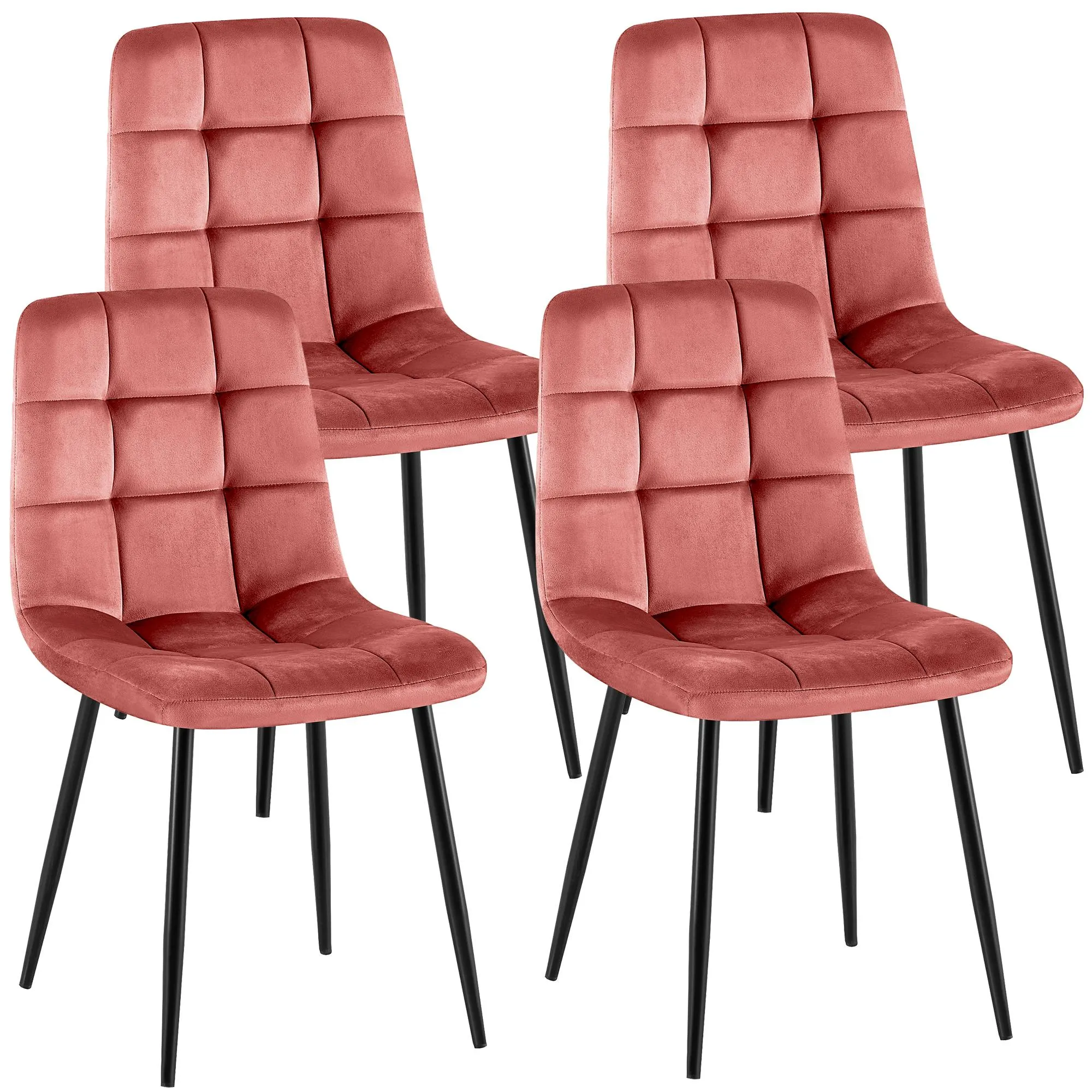 Esszimmerstühle Antibes 4er Set 84x45x55 cm rosa