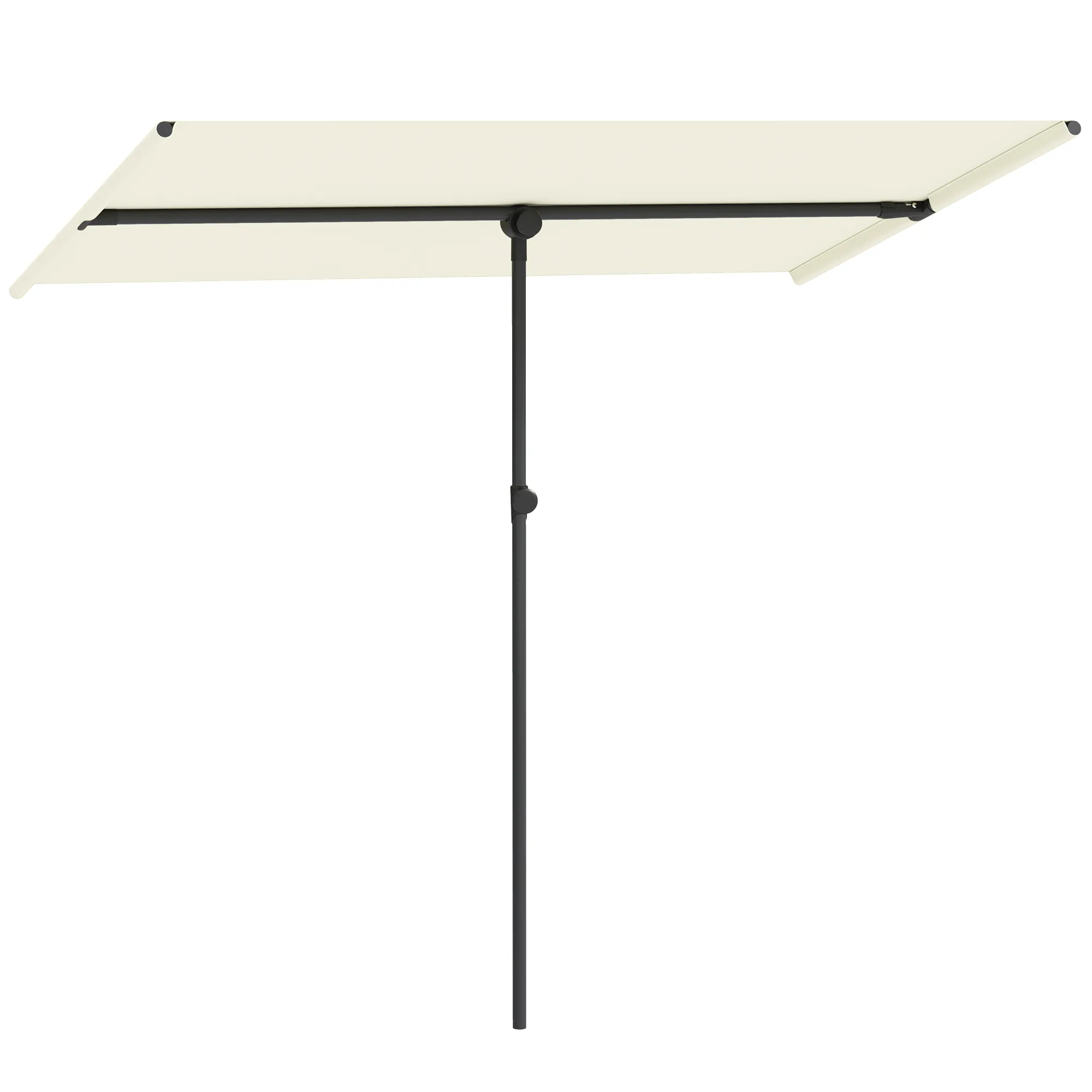 Sonnenschirm Beige 150L x 205B x 120-215H cm mit UV-Schutz