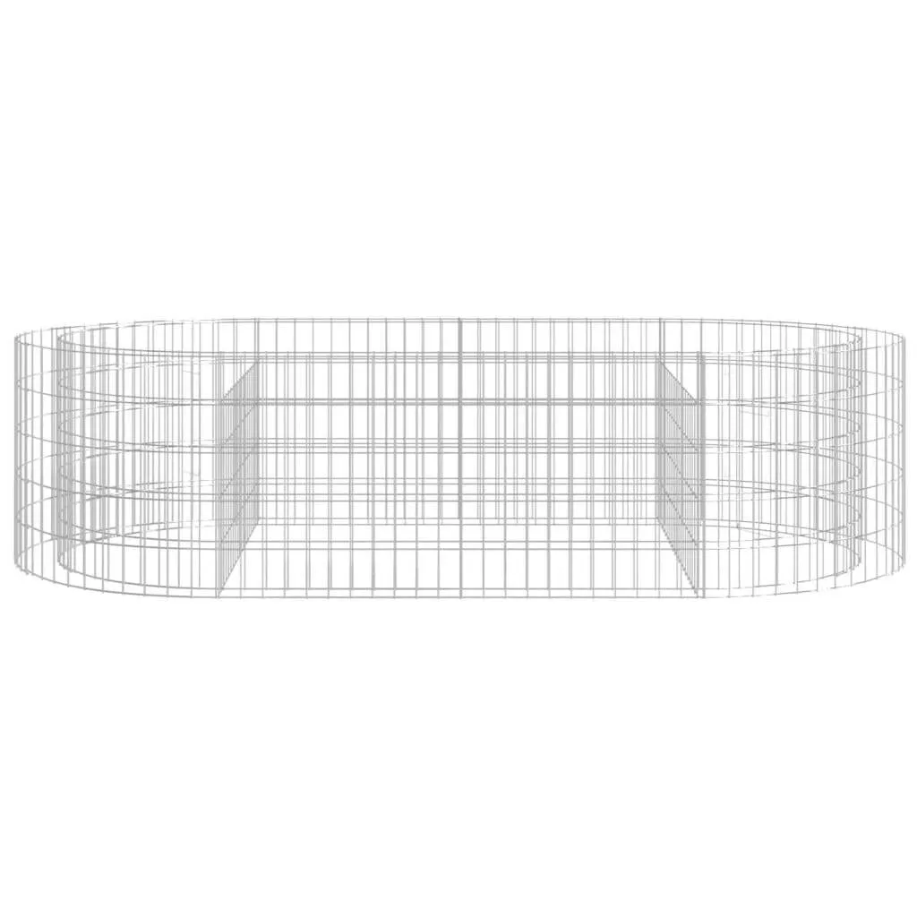Gabionen-Hochbeet 200 x 100 x 50 cm in Silber