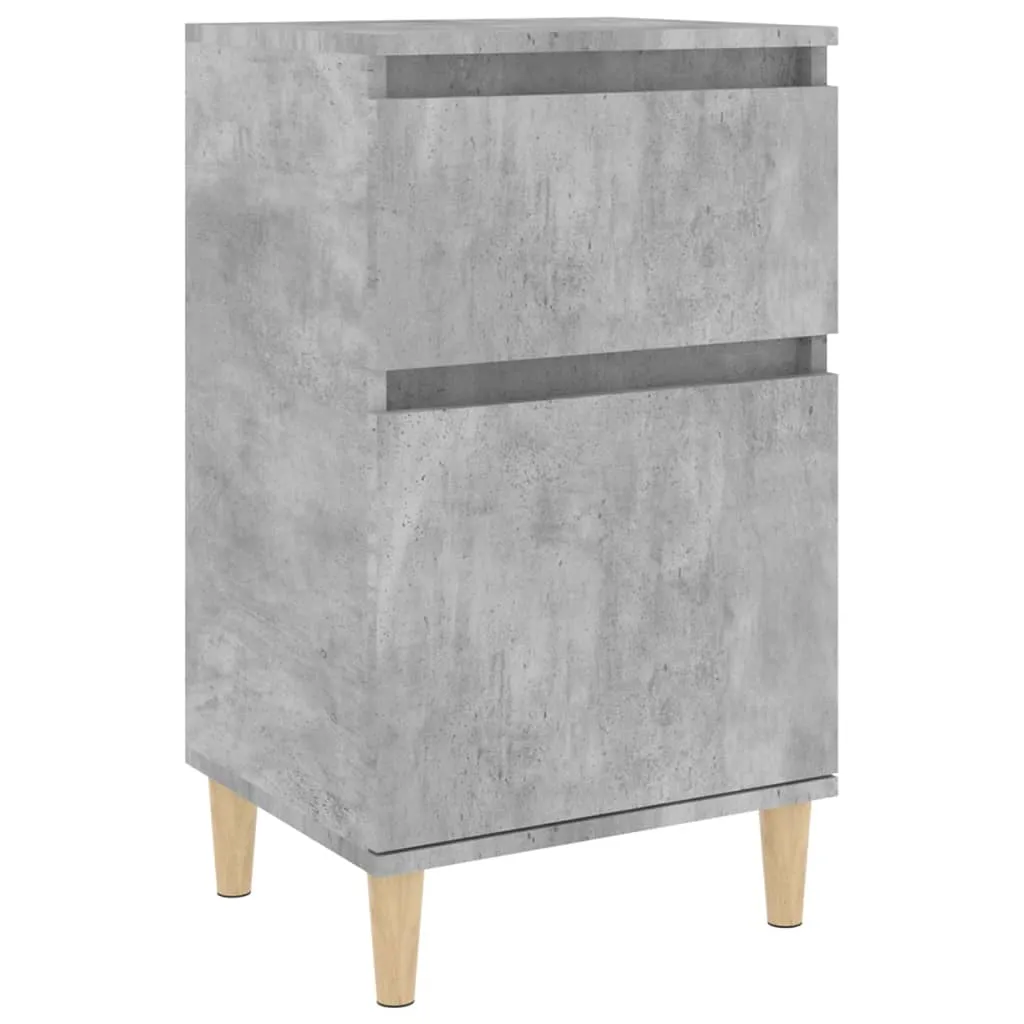 Nachttisch Betongrau 40 x 35 x 70 cm aus Holzwerkstoff