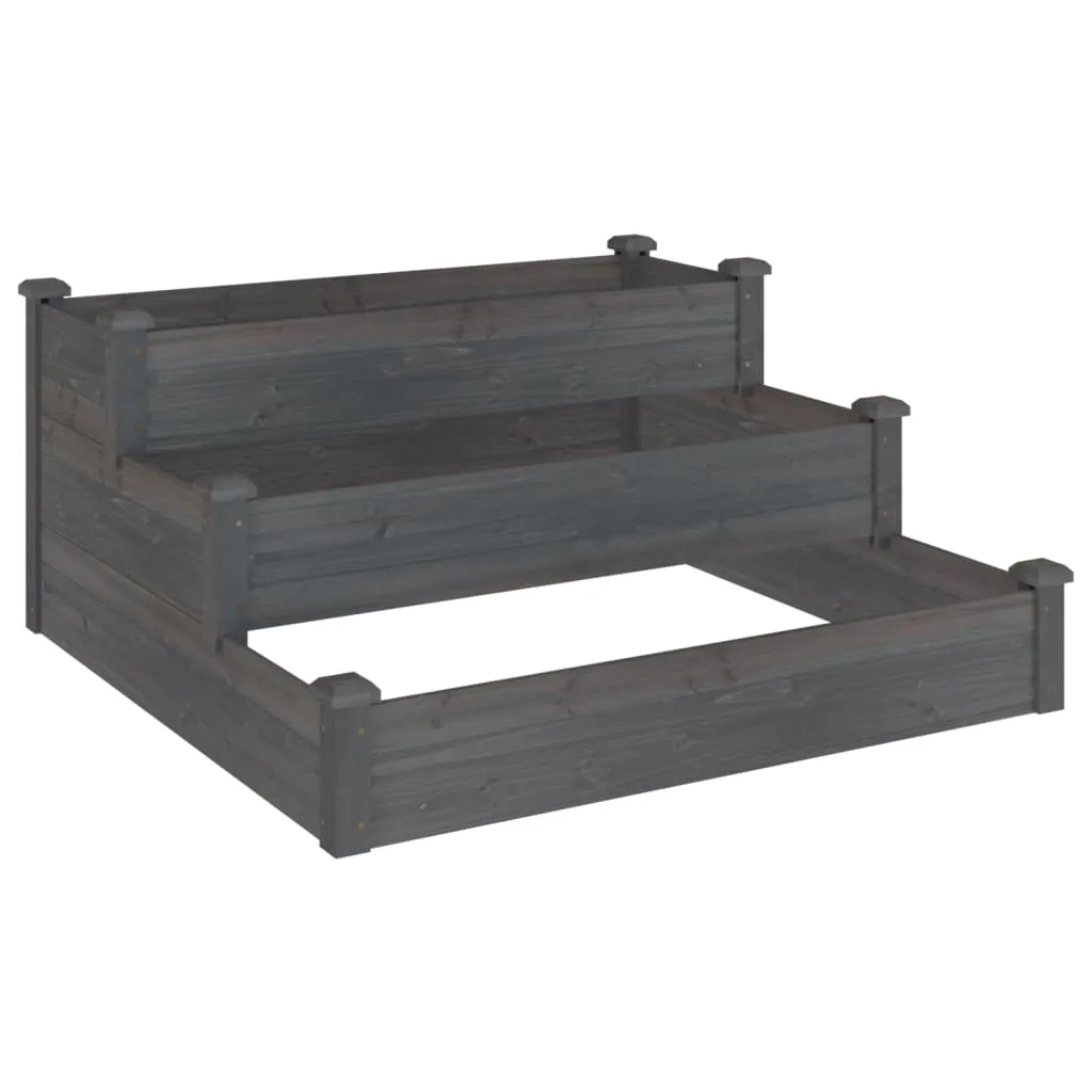 Hochbeet Grau 120x120x56 cm Massivholz Tanne Hochbeet Grau 120x120x56 cm Massivholz Tanne