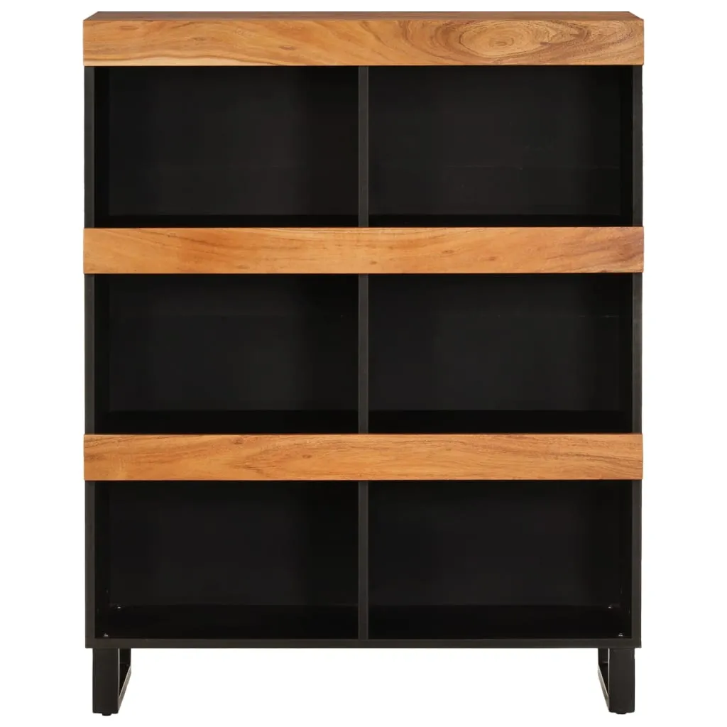 Beistellschrank Industrial Style aus Echtholz mit Eisenbeinen 85x33x107 cm
